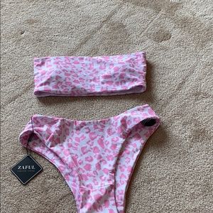 pink cheetah print bikini